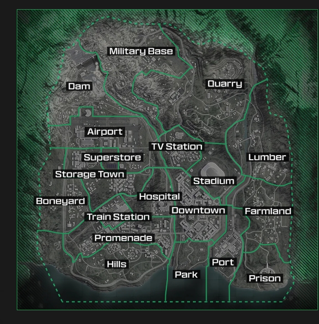 Atlas Tático completo de Verdansk para a Temporada 4 de Warzone