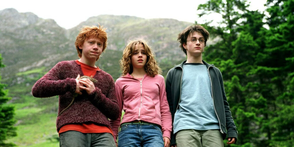 trio principal dos filmes de harry potter