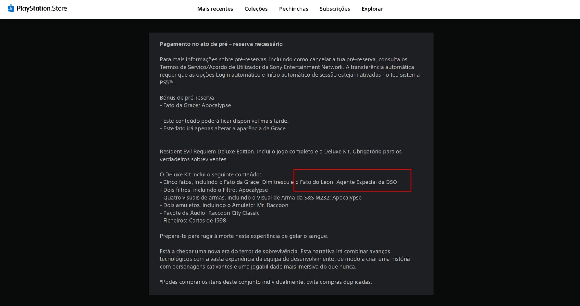 Leon em Resident Evil Requiem