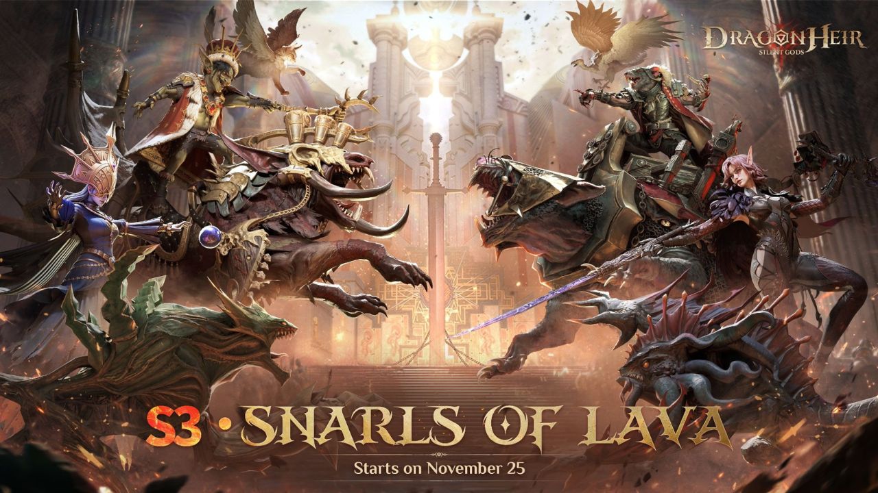 Dragonheir Silent Gods lança Season 3 “Snarls of Lava” e retorno do crossover com Dungeons & Dragons