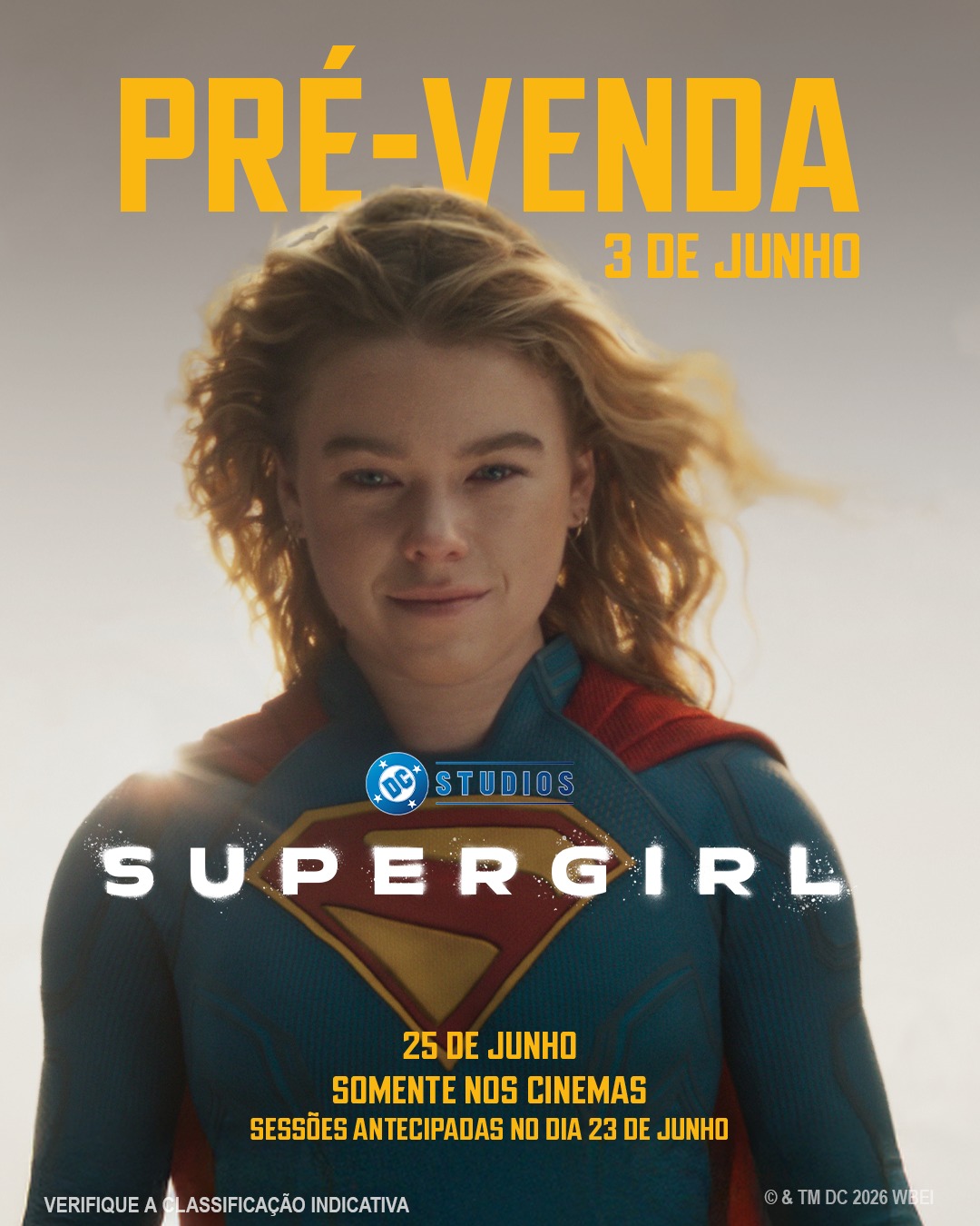 venda de ingressos antecipada para Supergirl
