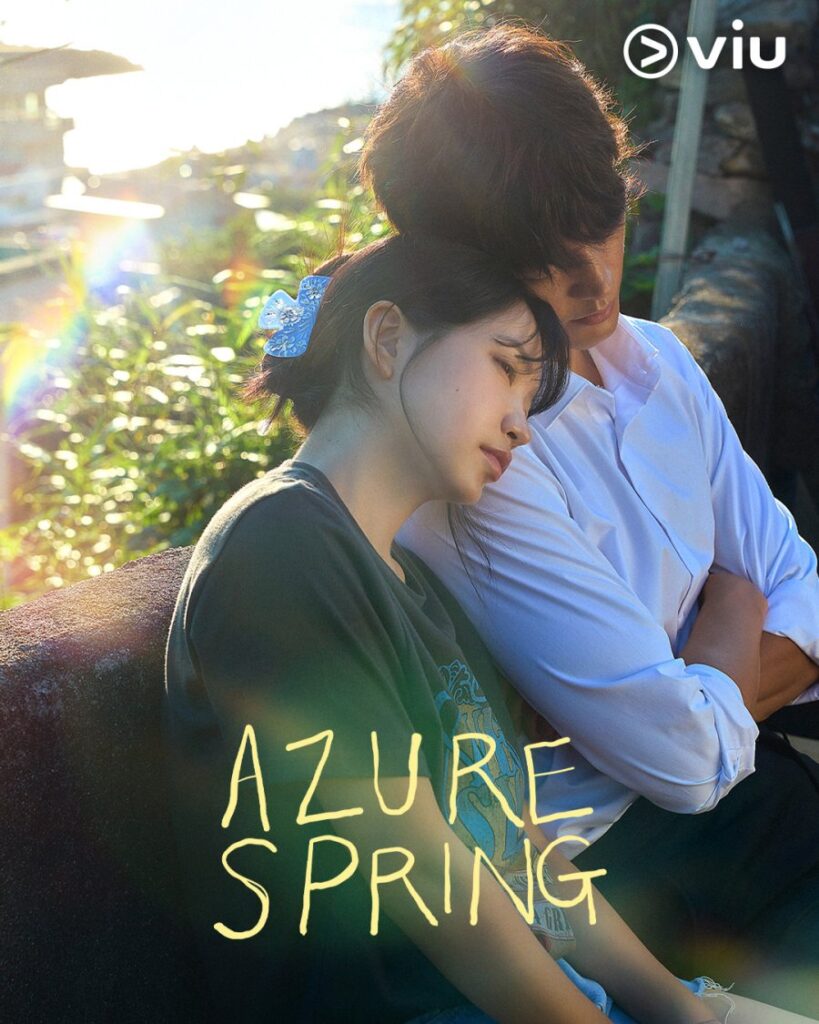 Yeri e Kang Sang-jun em pôster alternativo de Azure Spring. Imagem via Viu/MBN
