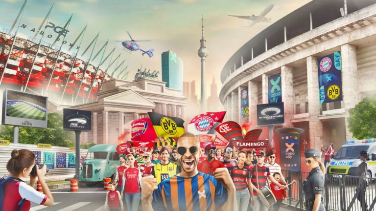 Copa City reúne Flamengo e grandes clubes em football tycoon que chega em junho
