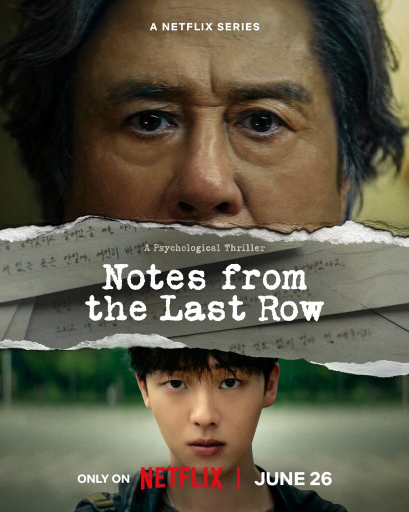 Pôster do k-drama Notes From The Last Row da Netflix. Imagem via Netflix